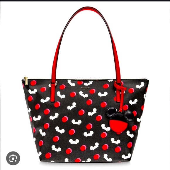 Kate Spade Disney Parks Mickey Mouse Ear Hat Large Tote Bag Purse Black 2019